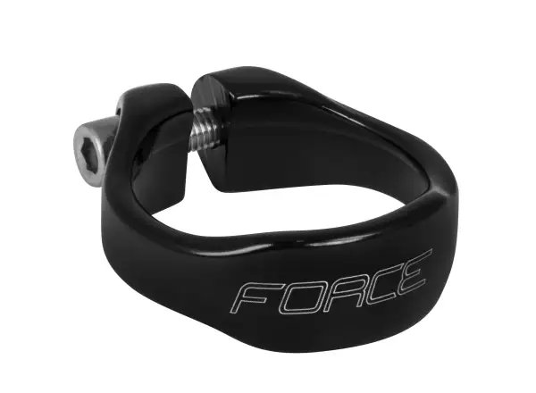 Force Sattelklemme mit Inbusform, glänzend schwarz.