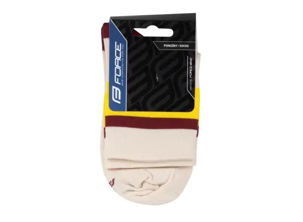 Force Stripe kurze Socken Creme/Yellow
