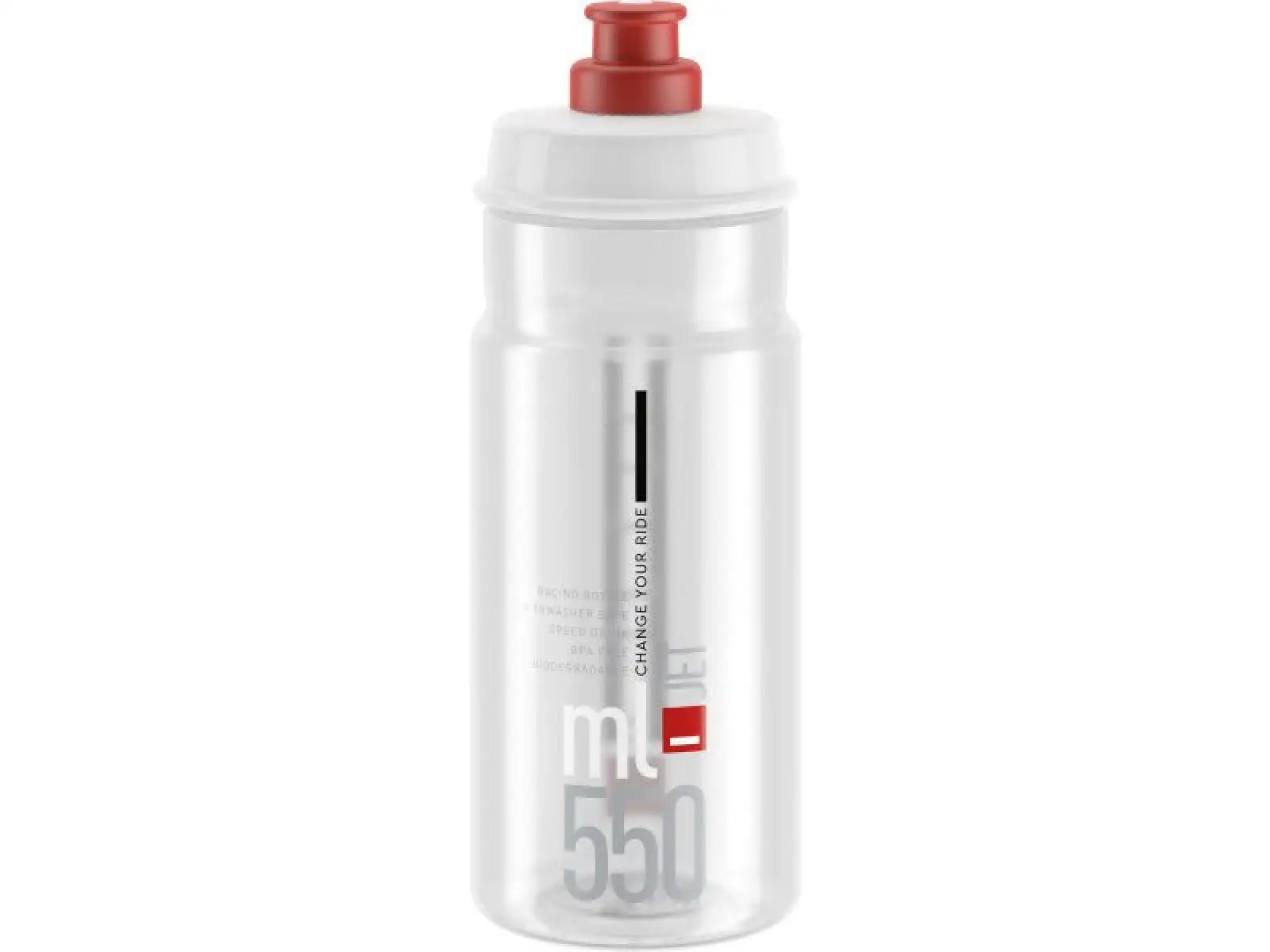 Elite Jet Flasche 550 ml Klar/Rotes Logo