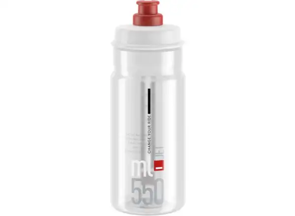 Elite Jet Flasche 550 ml Klar/Rotes Logo