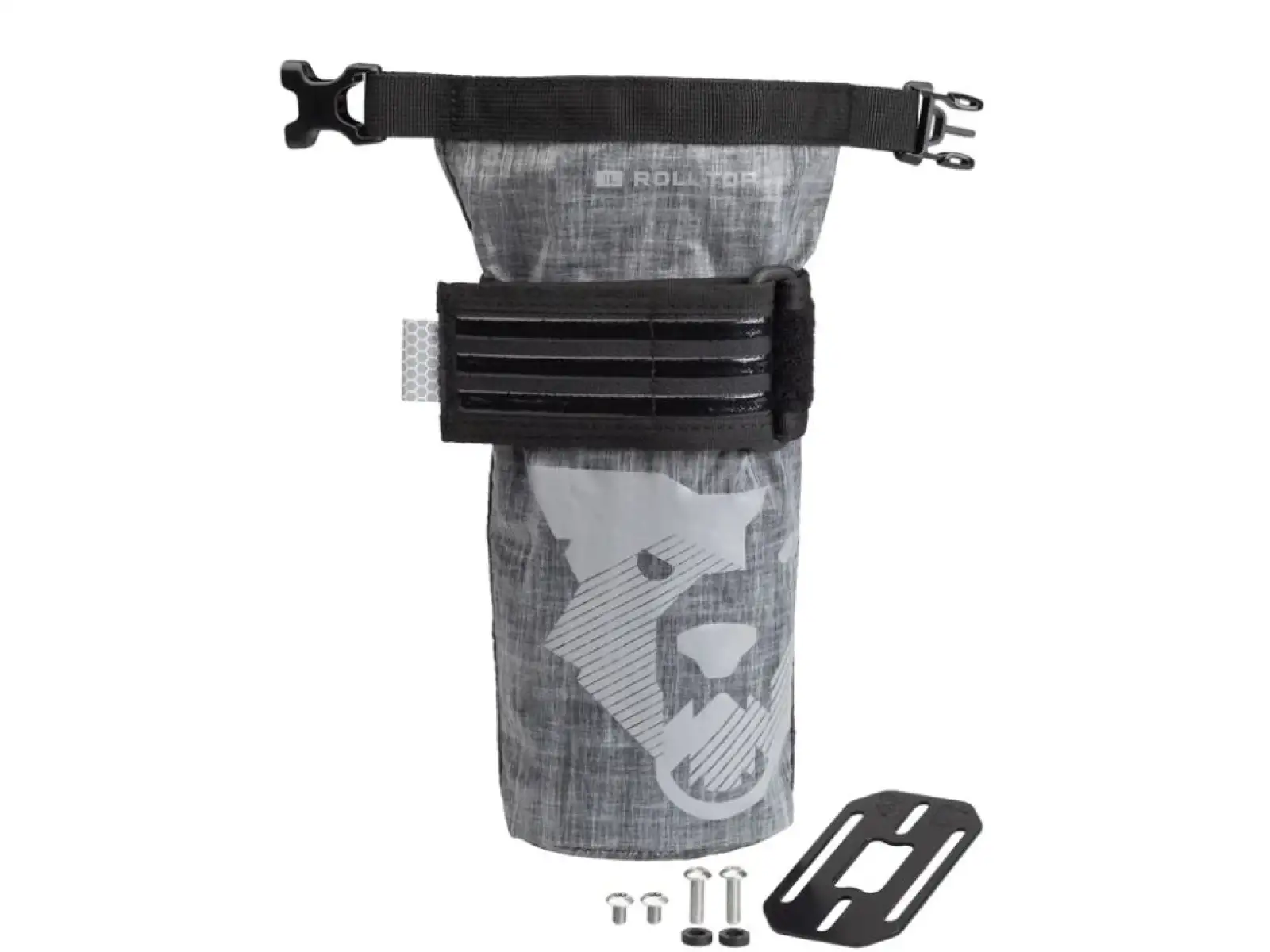 Wolf Tooth TekLite Roll Top Bag Tasche mit Adapter 0,6 l grau