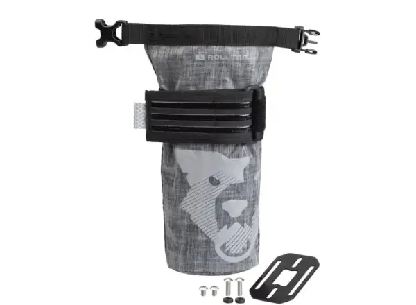 Wolf Tooth TekLite Roll Top Bag Tasche mit Adapter 0,6 l grau