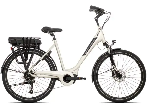 Rock Machine Cityride e400 B elektrisches Stadtfahrrad Gloss Metallic Silver