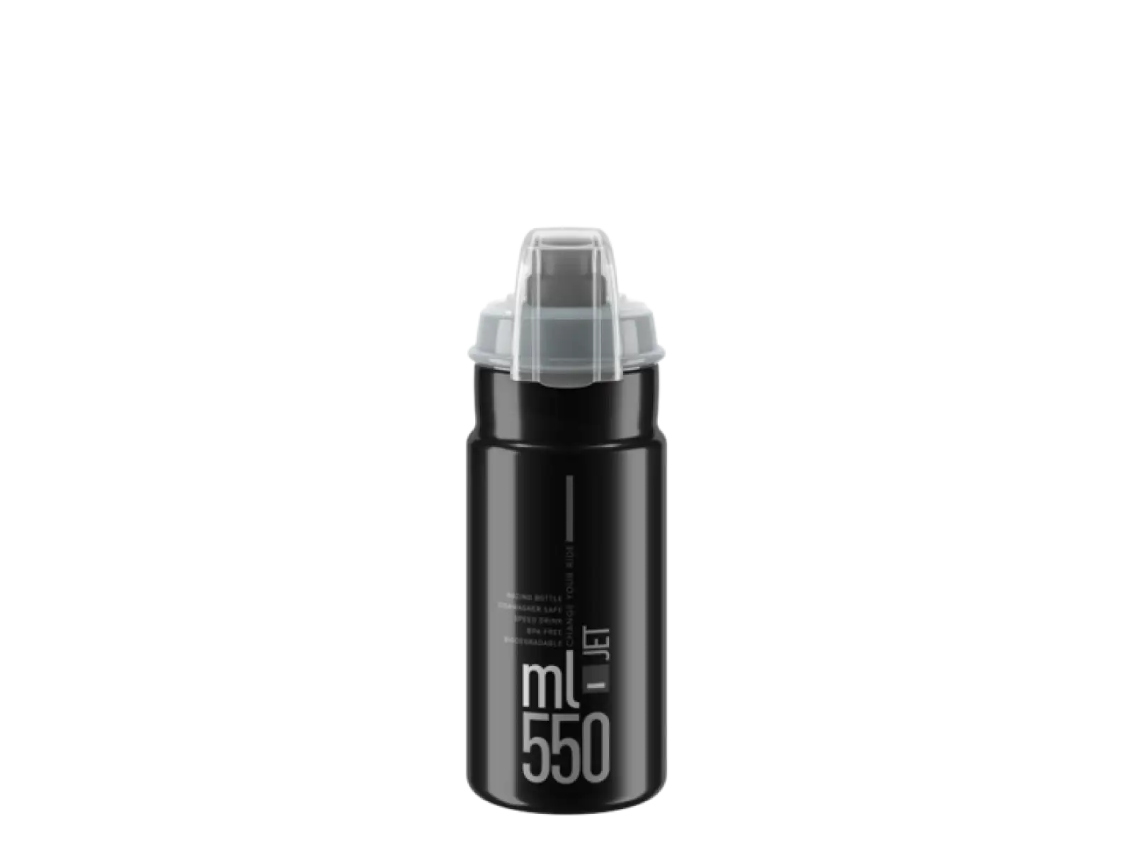 Elite Jet Plus Flasche 550 ml Schwarz/Grau Logo