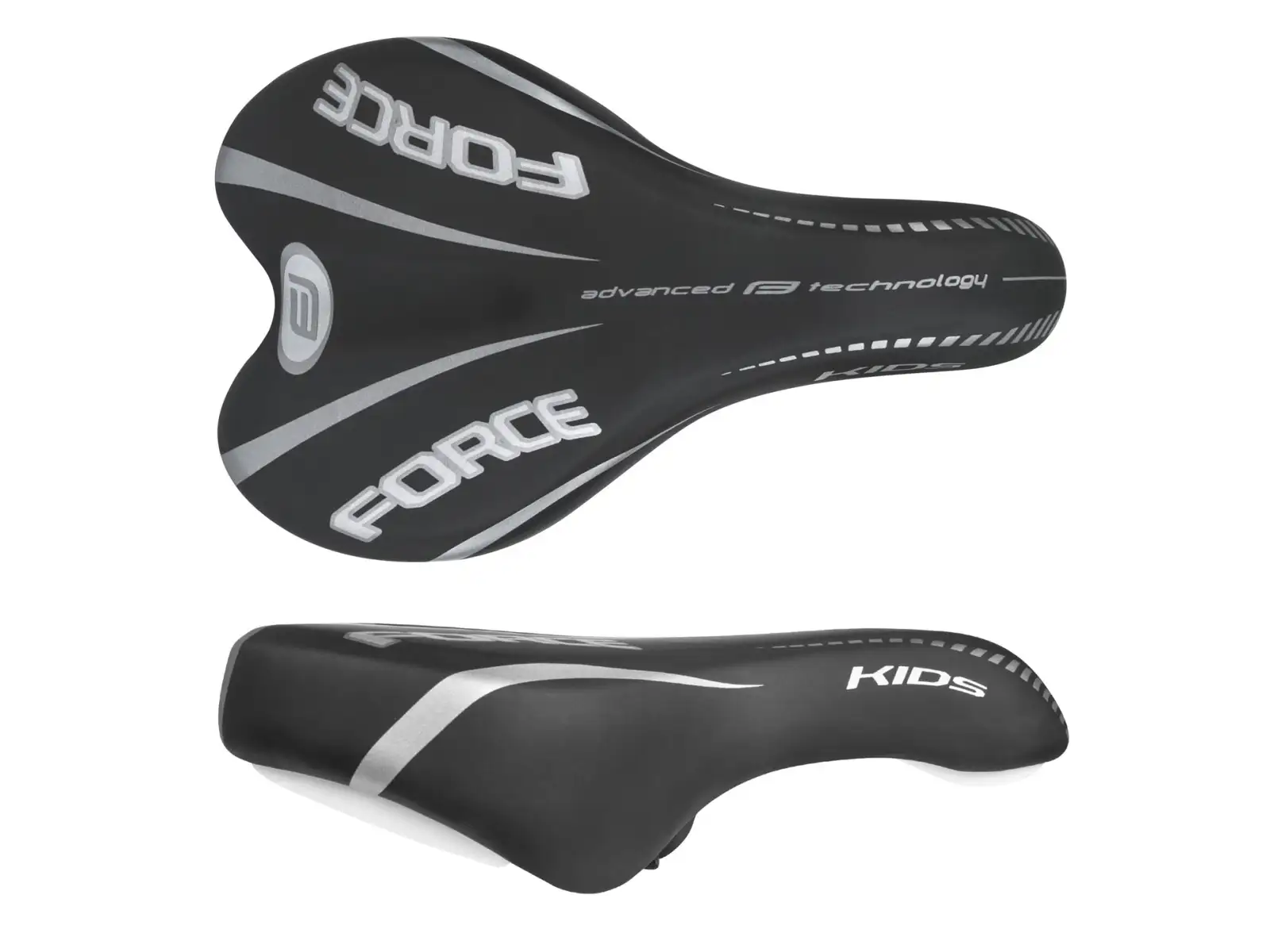 Force Kids 12-16" Kinderfahrradsattel Schwarz-Grau