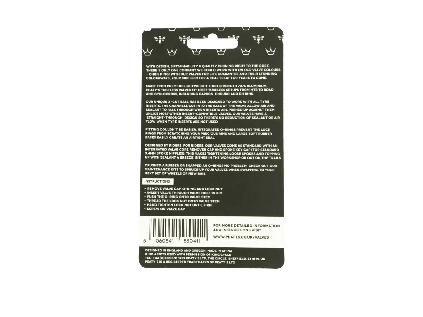 Peatys X Chris King MK2 Tubeless-Ventile 42 mm
