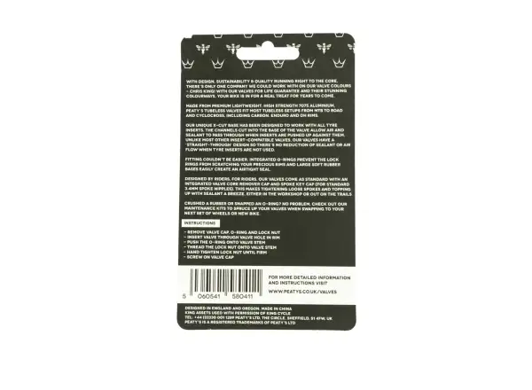 Peatys X Chris King MK2 Tubeless-Ventile 42 mm