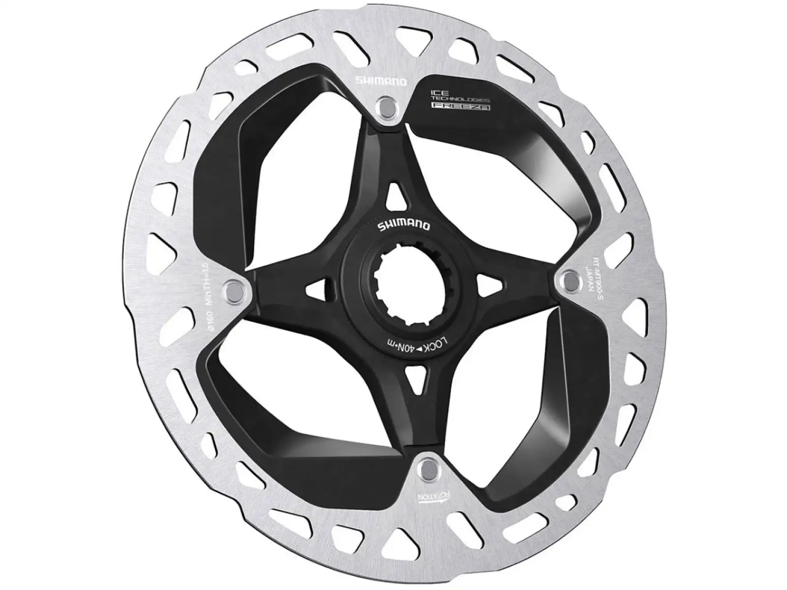 Shimano RT-MT900 Bremsscheibe 140 mm, Center Lock, Ice Tech, äußerer Lock Ring