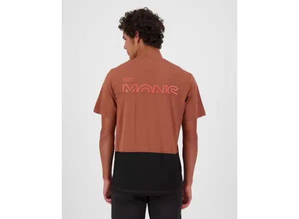 Mons Royale Tarn Merino Herren T-Shirt Kurzarm Cinnamon / Black