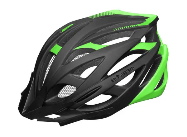 Etape Magnum Fahrradhelm schwarz/grün matt