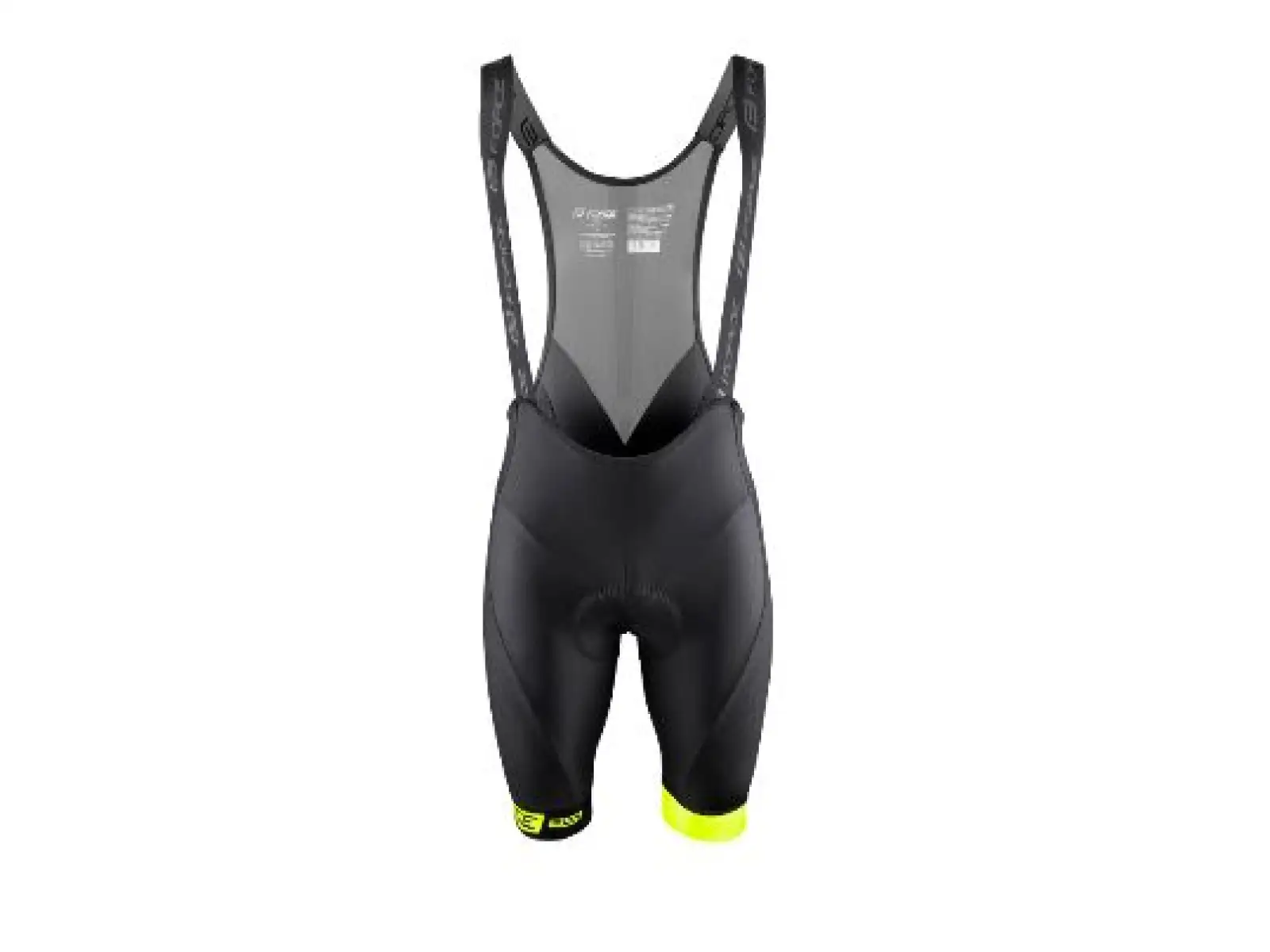 Force B51 Herrenshorts mit Latz und Polsterung Schwarz/Fluo