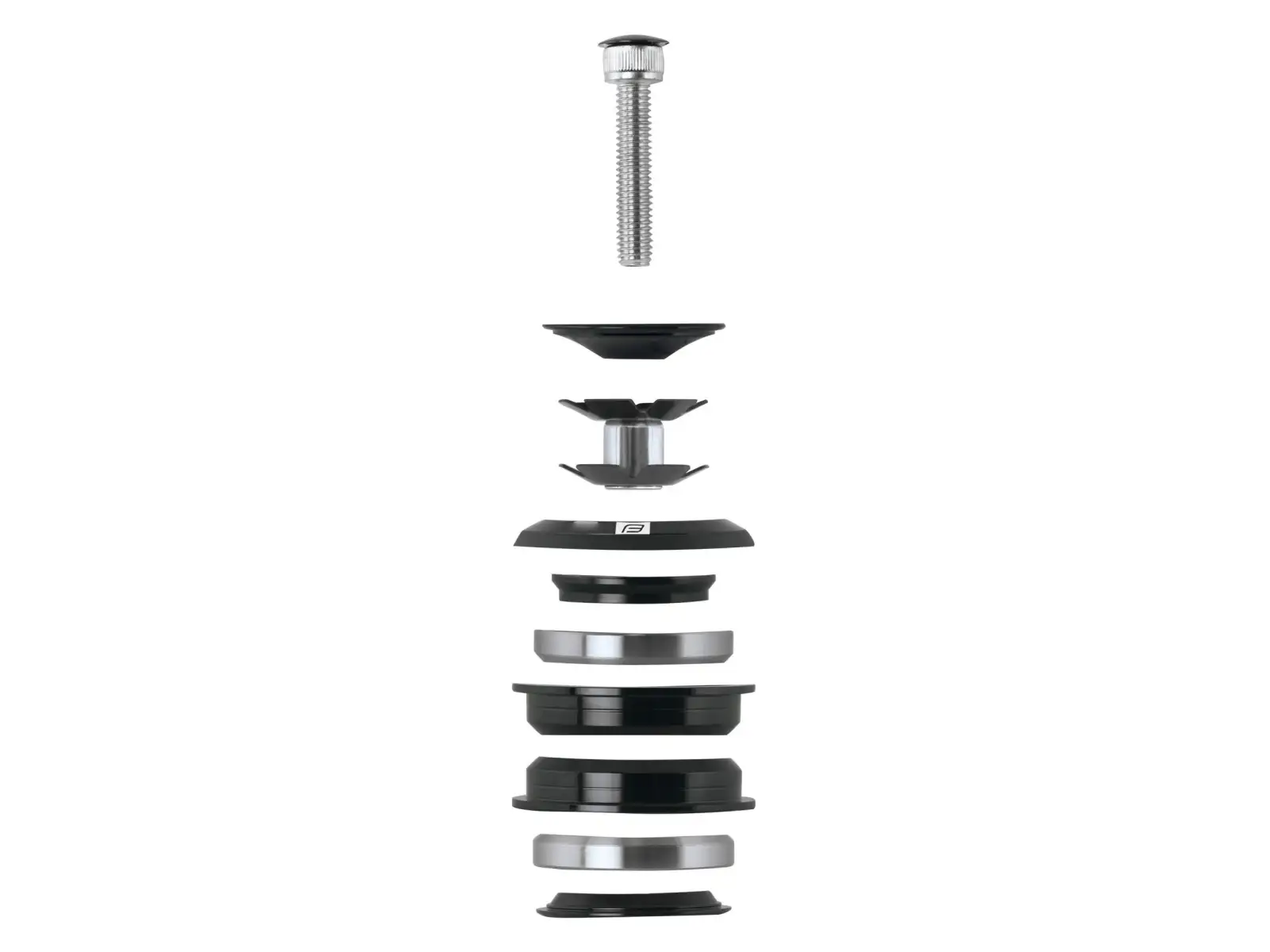 Force Ahead 1 1/8" halbintegrierter Steuersatz schwarz