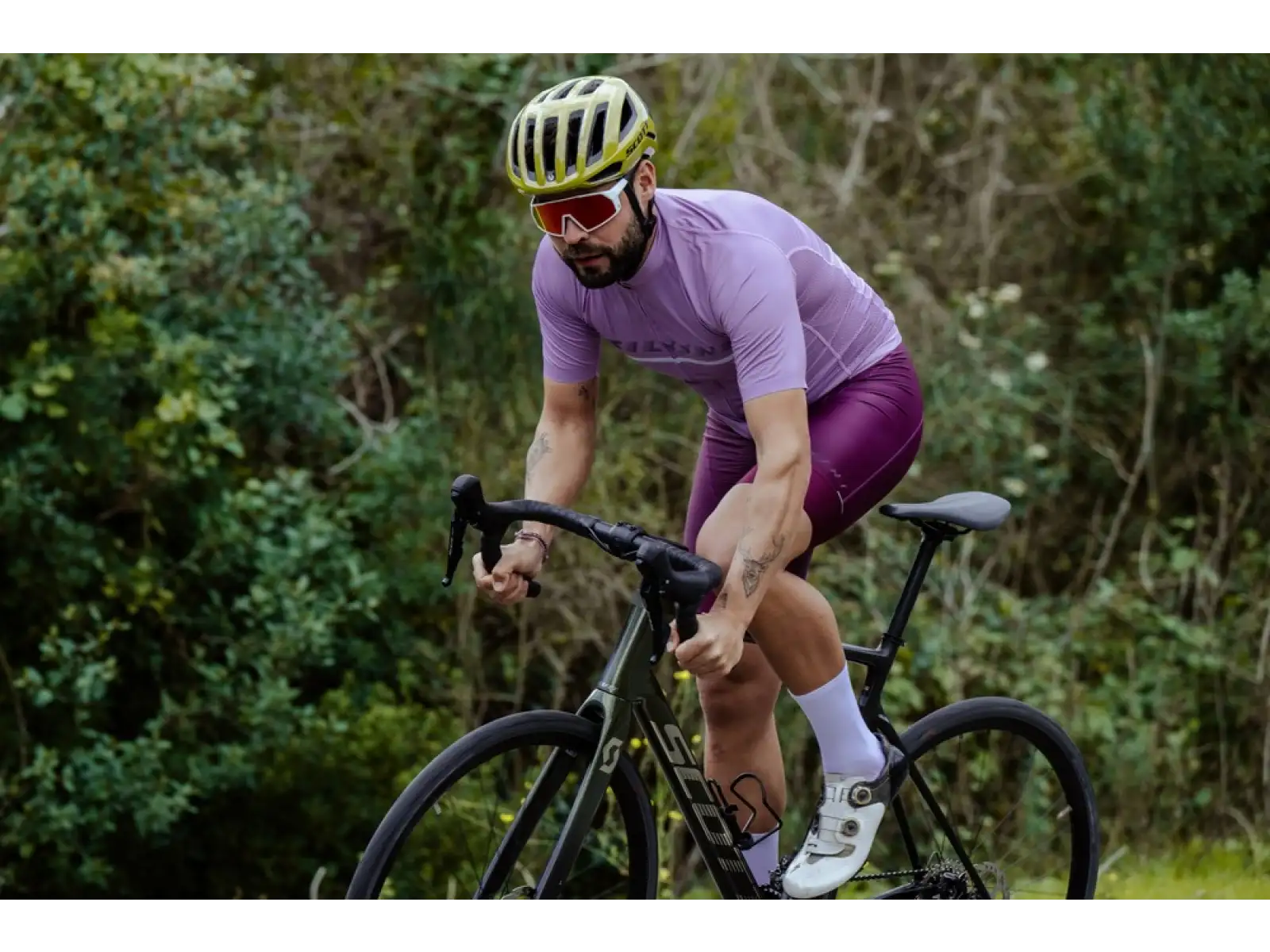 Silvini Mazzano Herrentrikot Kurzarm Lilac/Navy