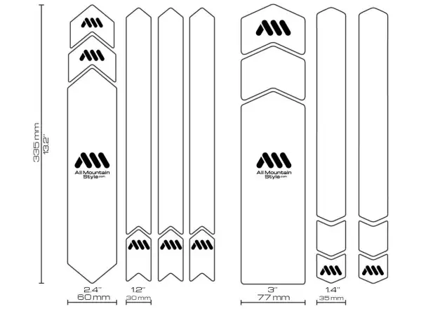 All Mountain Style Rahmen-Schutzaufkleber Full Clear/Silver