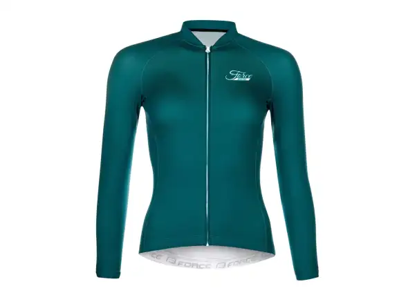 Force Pure Lady Damen langarmiges Radtrikot petrol
