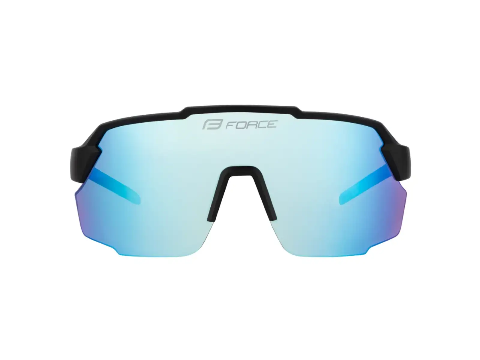 Force Pulse Fahrradbrille schwarz/blaues verspiegeltes Glas