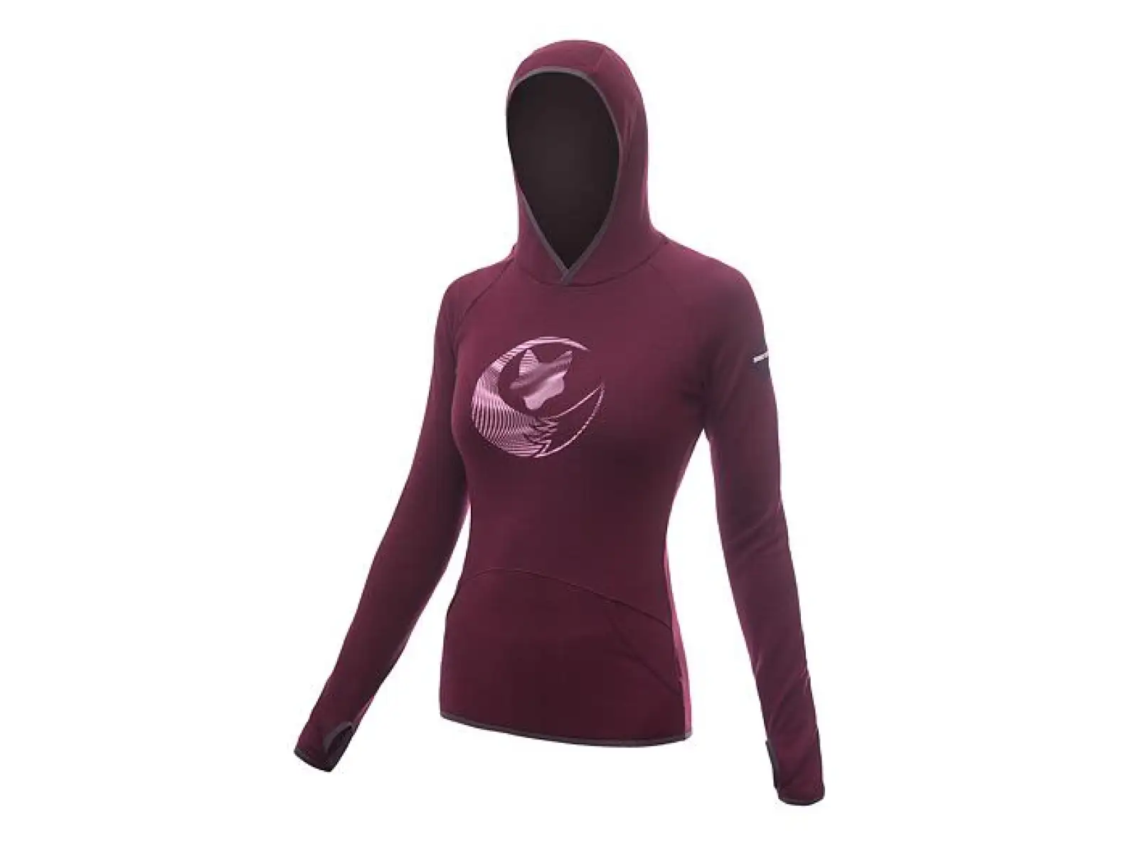 Sensor Merino Upper Fox Damen Hoodie Port Red