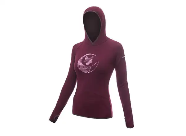 Sensor Merino Upper Fox Damen Hoodie Port Red