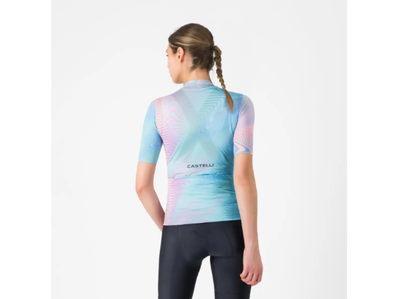 Castelli Cosmic Vortex Damen-Trikot Kurzarm Multicolor Pink Green