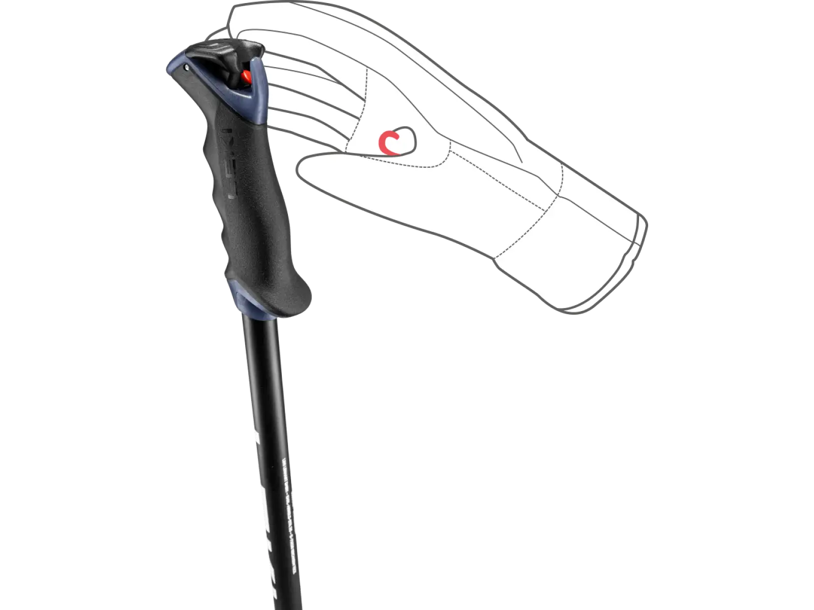 Leki Voltec TR Abfahrtsstöcke Dark anthracite-black-white