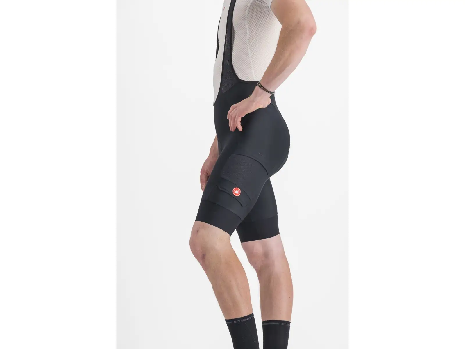 Castelli Unlimited Cargo Herrenshorts mit Latz und Einlage Black