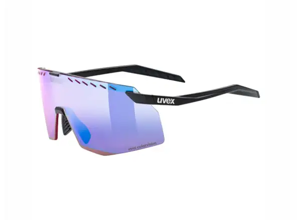 Uvex Pace Stage CV Fahrradbrille Black matt/Mirror Blue