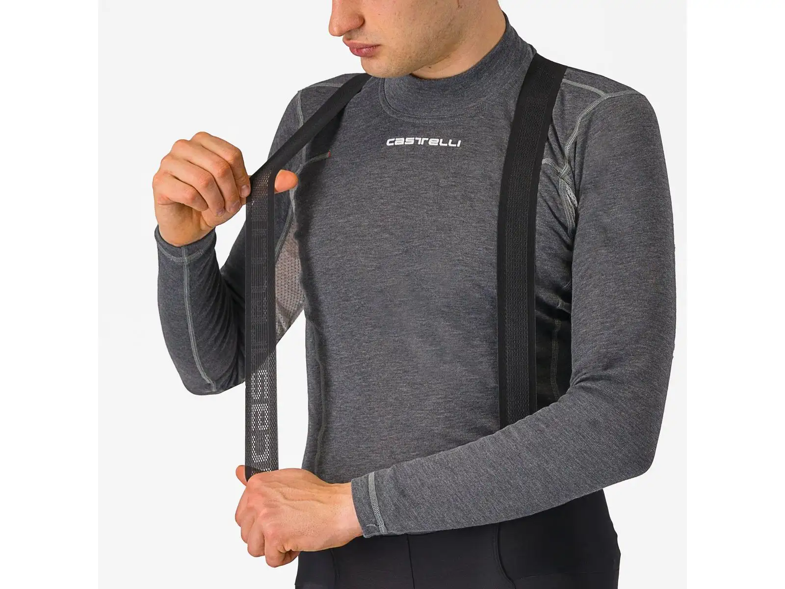 Castelli Espresso Bibtight Herrenhose mit Trägern und Polsterung Schwarz
