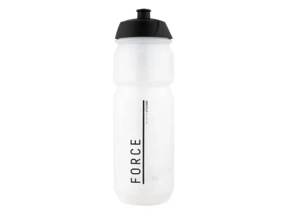 Force Divide Fahrradflasche 750 ml transparent/schwarz