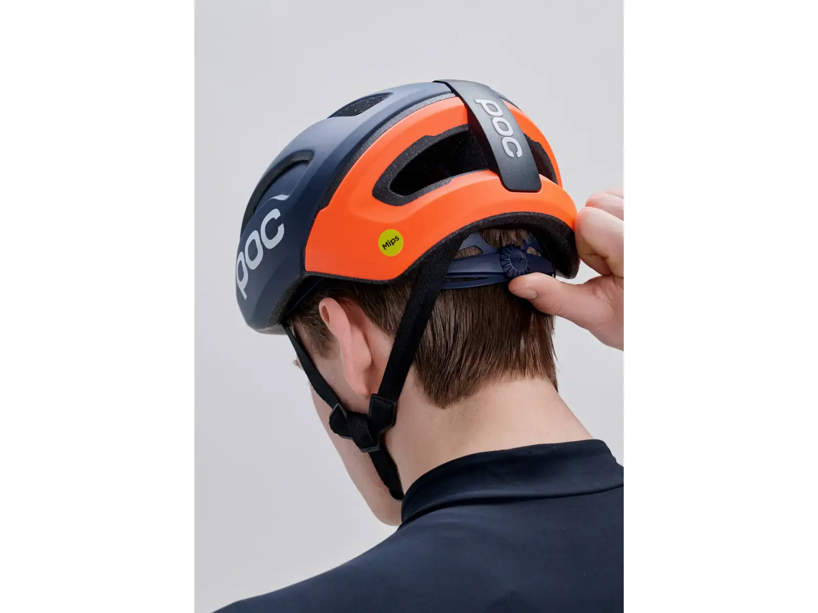 POC Omne Air MIPS Rennradhelm Apatite Navy Matt/Fluorescent Orange Matt