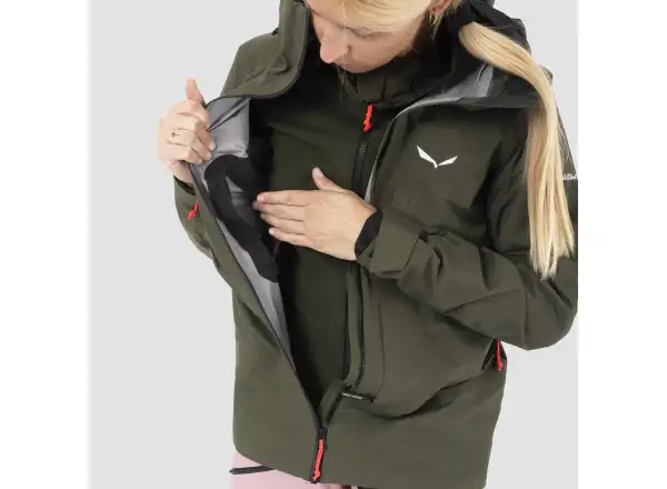 Salewa Sella 3L Powertex Damenjacke Dark Olive