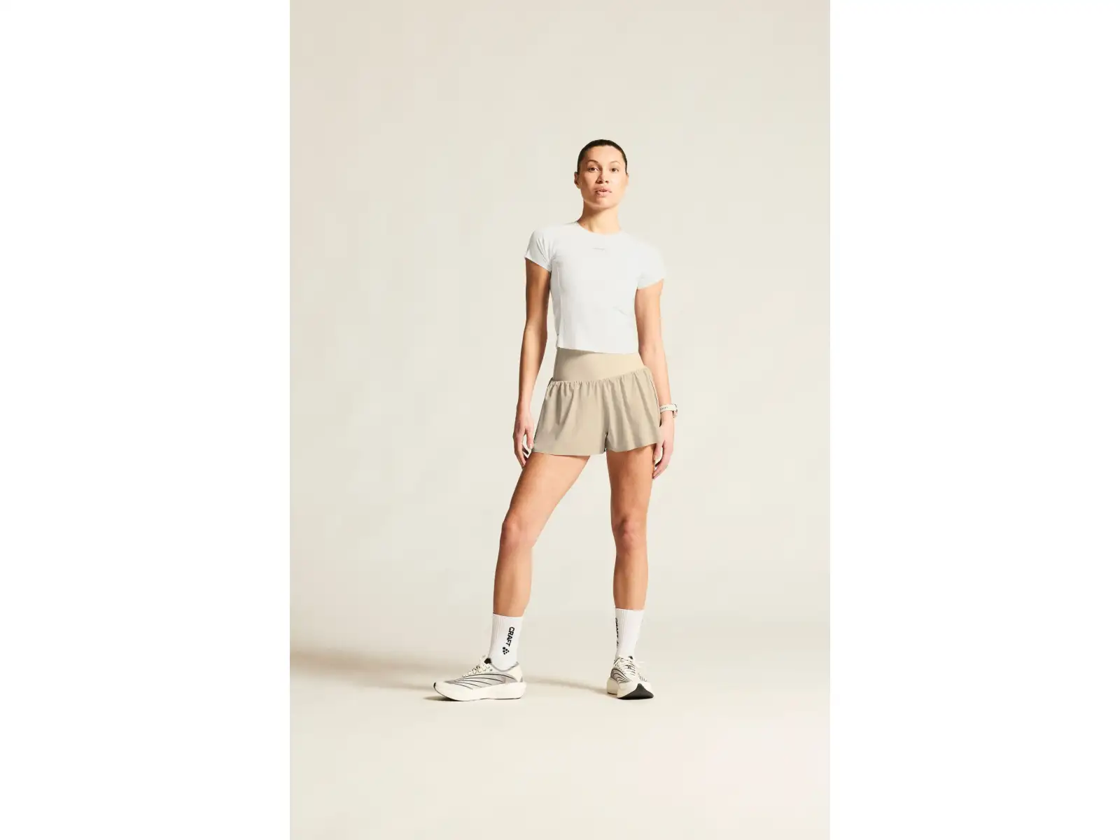 Craft Hypervent Cropped Damen T-Shirt weiß