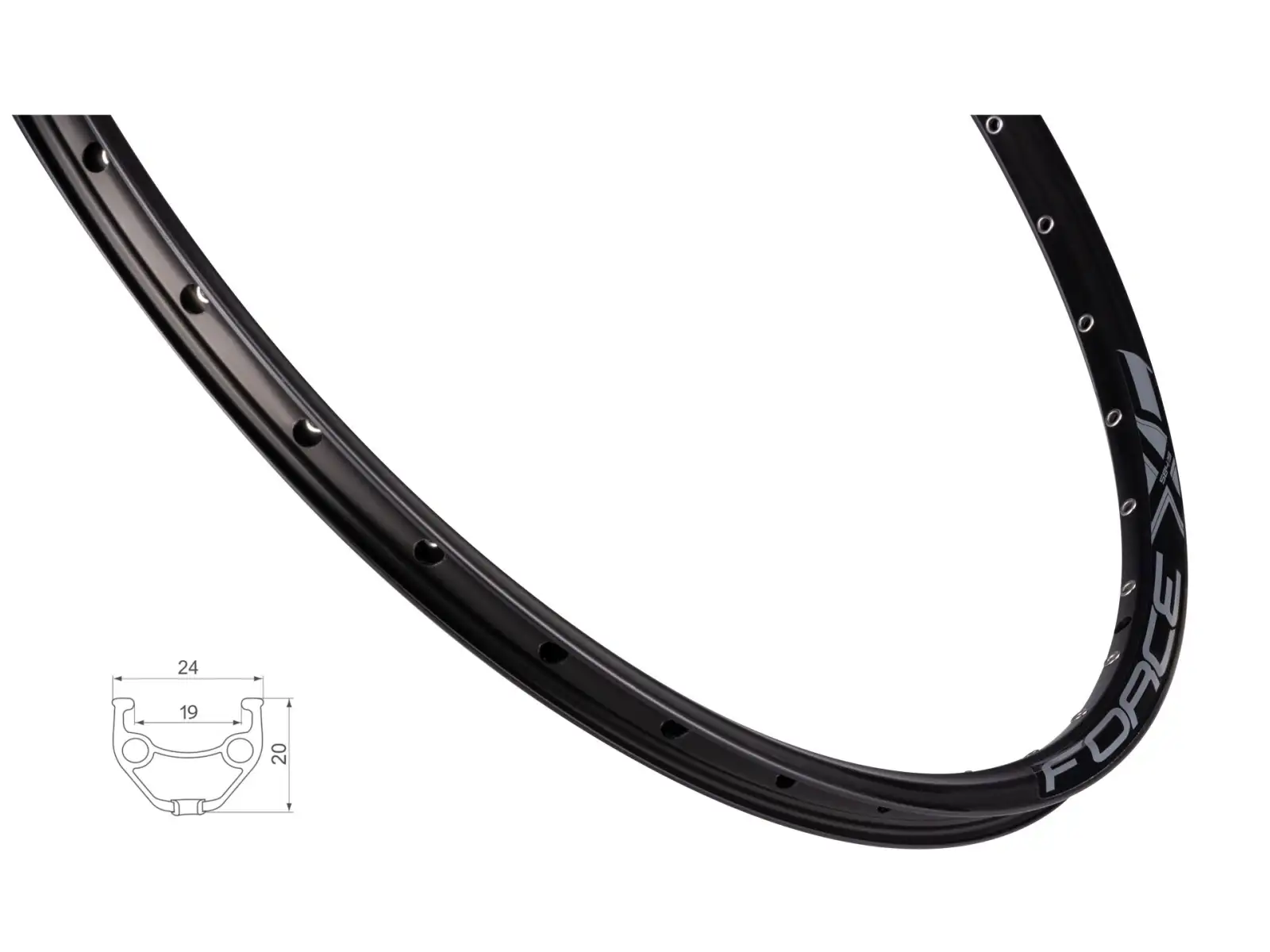 Force XC Basic Disc 19-584 32 Löcher Felge schwarz