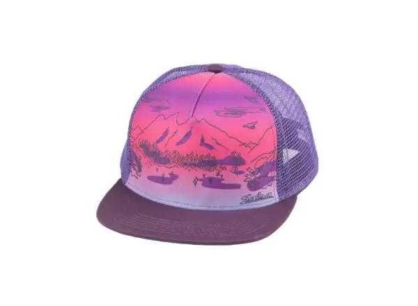 Salsa Landscape Trucker Hat Cap lila.