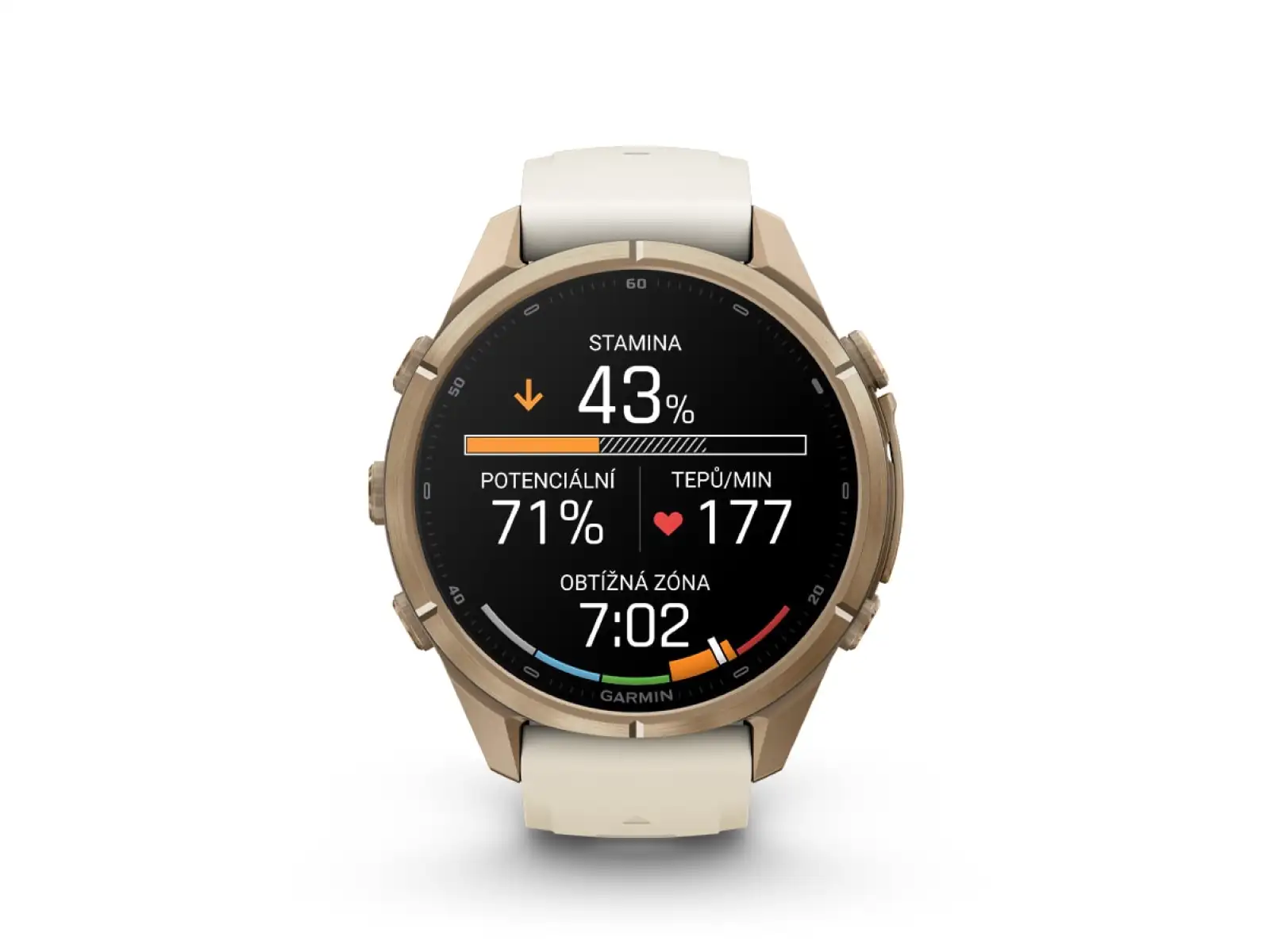 Garmin fenix 9 Pro inReach 43 mm Smartwatch Autumn gold titanium/Cream/french gray