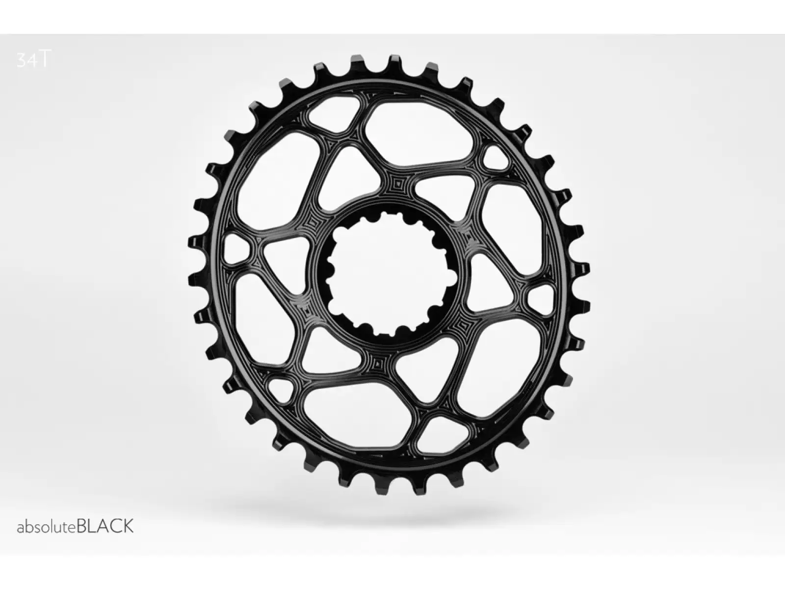Absolute Black OVAL34 Sram GXP Kettenblatt, Offset 6mm, 34Z. oval