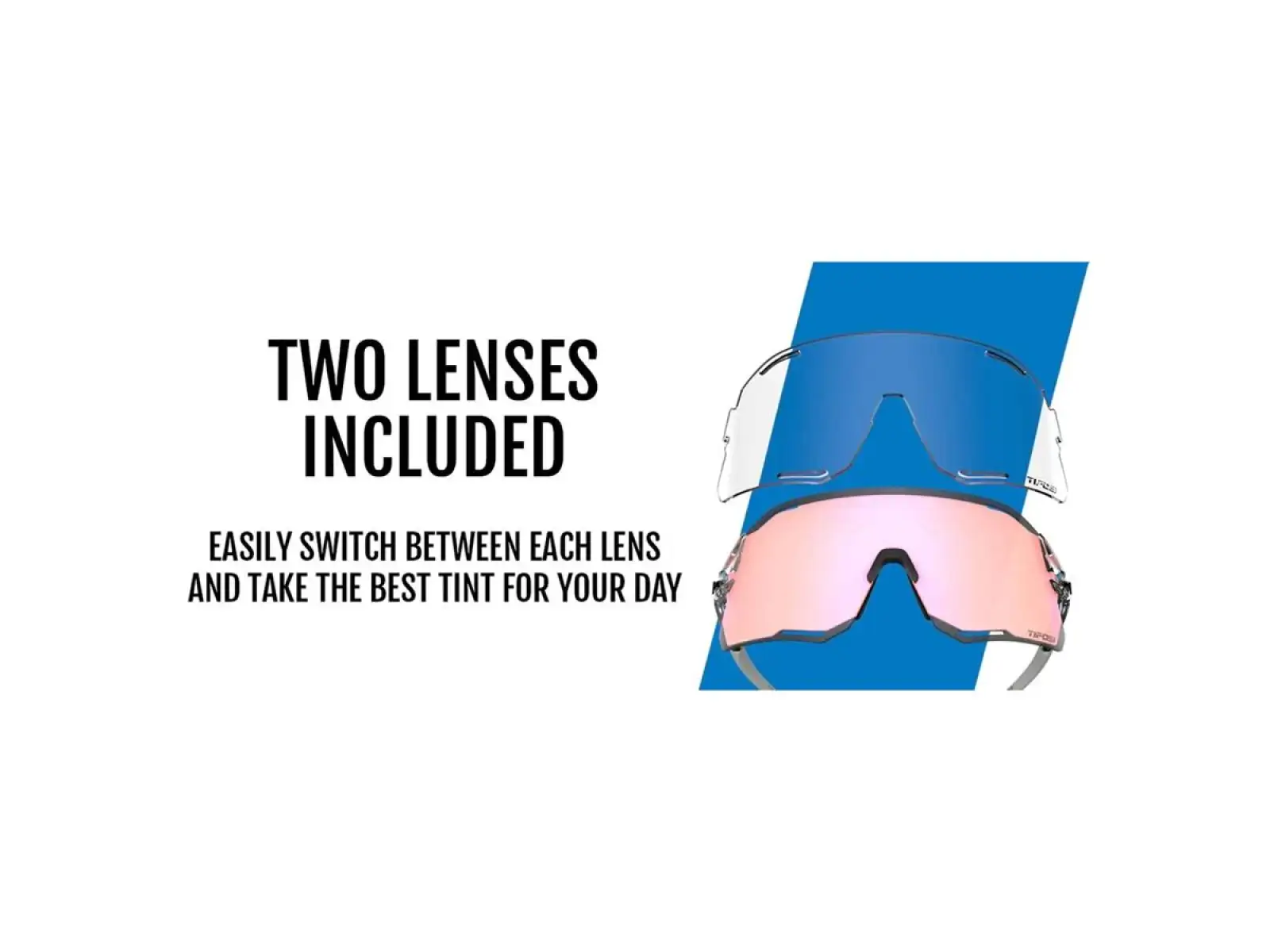 Tifosi Rail Race Sportbrille Crystal Clear/Clarion Rose/Clear
