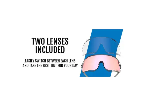 Tifosi Rail Race Sportbrille Crystal Clear/Clarion Rose/Clear
