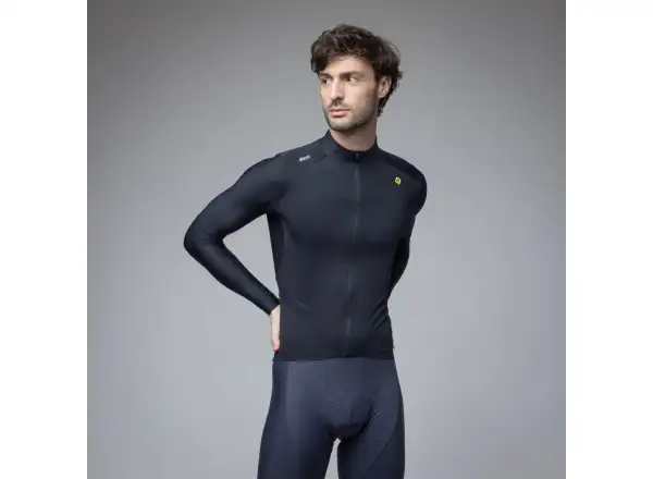 Alé R-EV1 Warm Race Herren gefüttertes Radtrikot Black