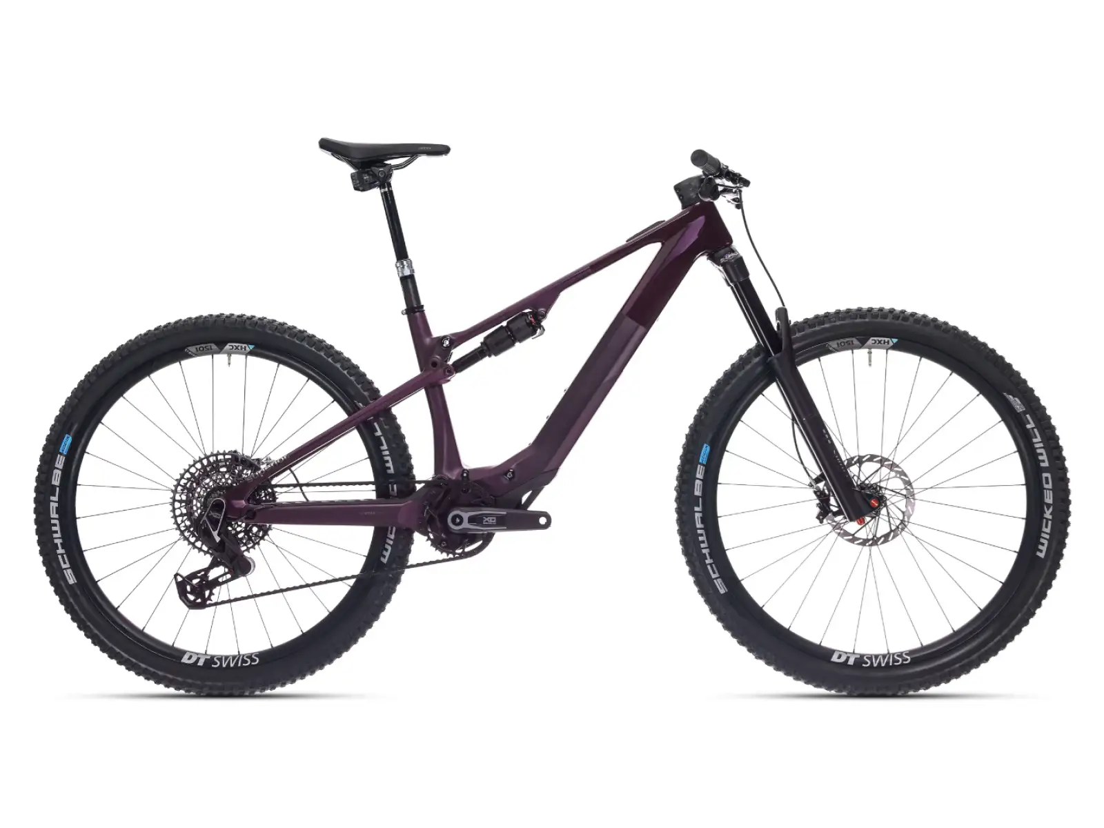 Superior iXF 9.8 Elektro-Mountainbike in mattem Beeren-Carbon