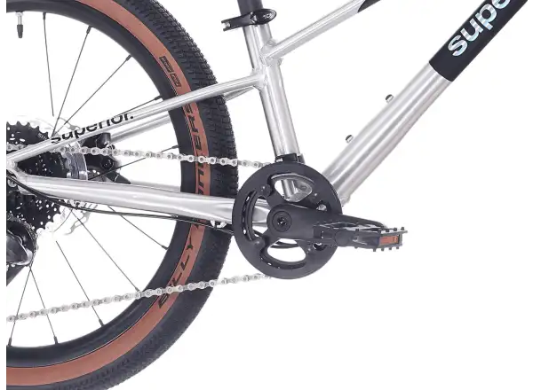 Superior TEAM 20 Kindefahrrad Gloss Brushed Alu / Rainbow Black 9.0"