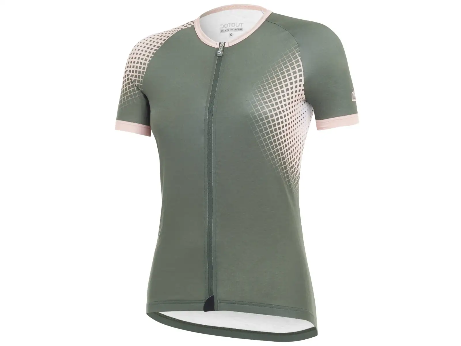 Dotout Square Damen-Trikot Kurzarm Dunkelgrün