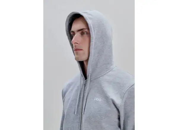 POC Zip Hoodie Kapuzen-Sweatjacke mit Reißverschluss Grey Melange