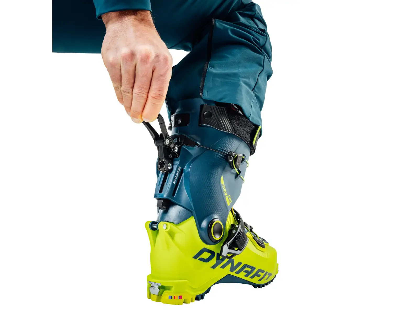 Dynafit Radical Pro Herren Skitourenstiefel Petrol/Lime Punch