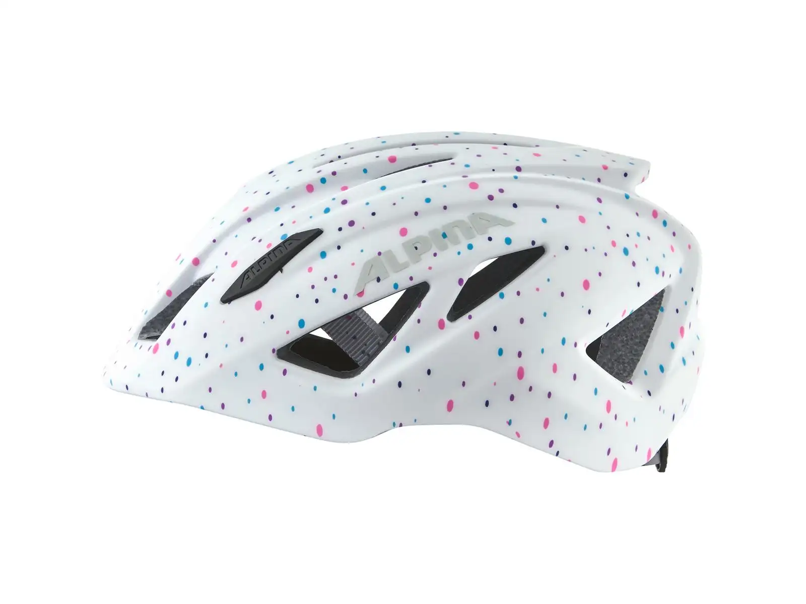 Alpina Pico Flash Kinderhelm White Polka Dots Gloss