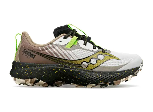 Saucony Endorphin Edge Renntrail-Laufschuhe Nebel/Schwarz