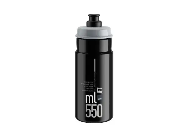 Elite Jet Flasche 550 ml Schwarz/Grau Logo