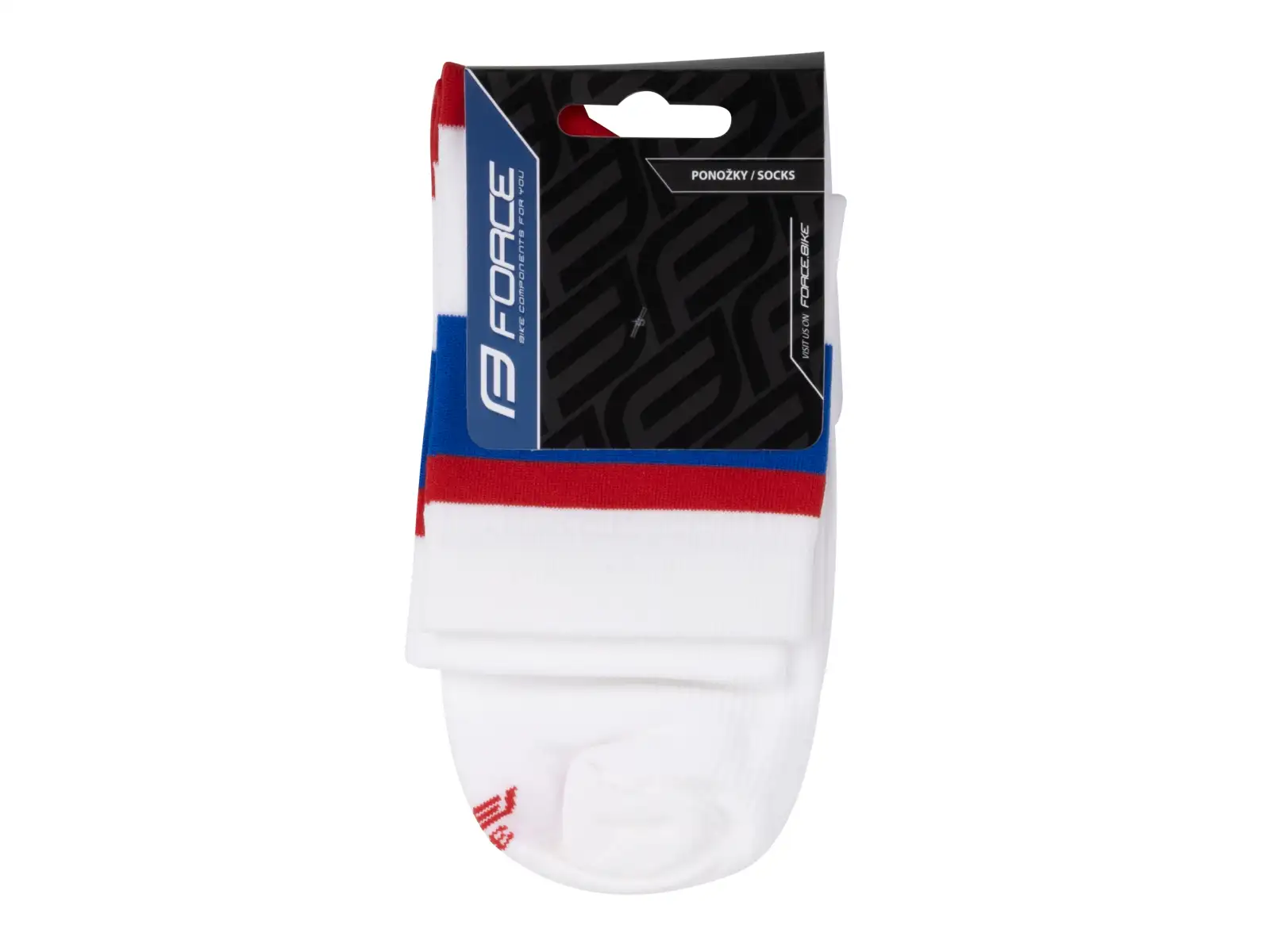 Force Stripe kurze Socken Weiß/Blau