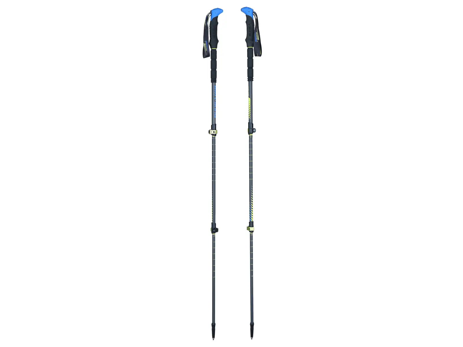 Viking Carbo lite Trekkingstöcke Black/Lime/Blue