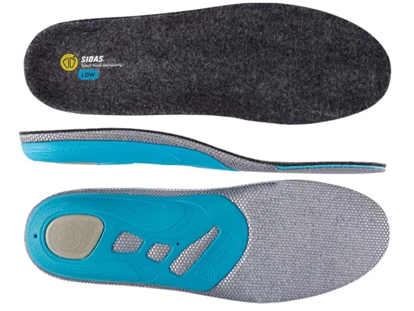 Sidas 3feet Merino Low Arch Einlagen für Schuhe flachem Fußgewölbe 1 Paar