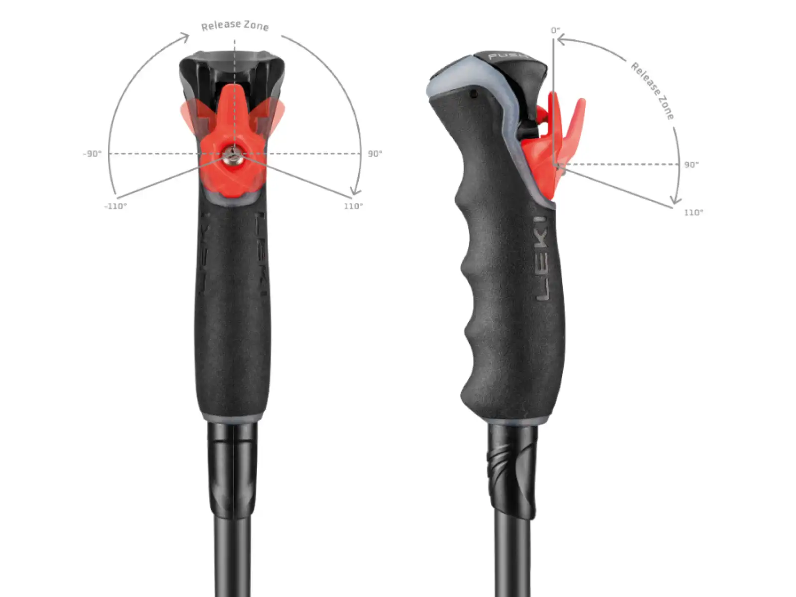 Leki Artena Airfoil 3D Skistöcke schwarz/dunkles Anthrazit/Roségold
